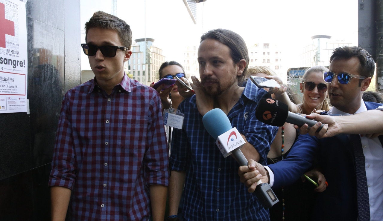Pablo Iglesias e Iñigo Errejón llegan a la reunión de Podemos Pablo Iglesias e Iñigo Errejón llegan a la reunión de Podemos