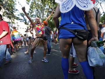 Asistentes a la marcha del Orgullo Gay en Madrid