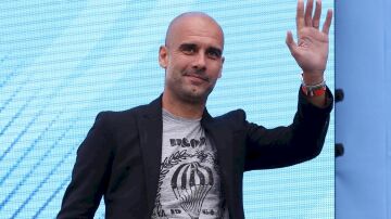 Pep Guardiola durante su presentación como técnico del City