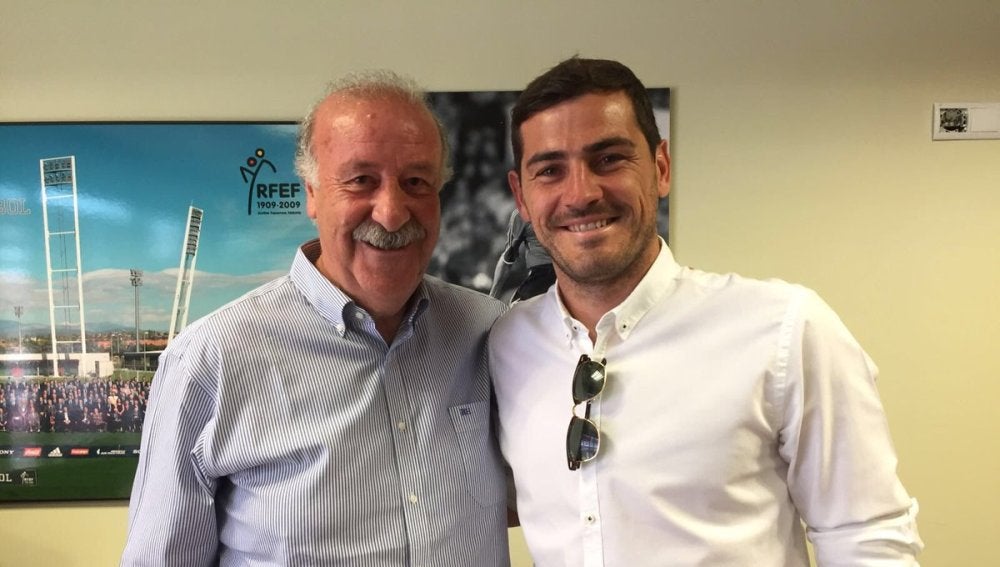 Del Bosque y Casillas, en la Ciudad del Fútbol