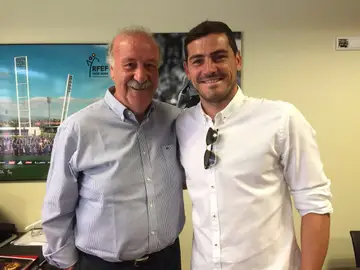 Del Bosque y Casillas, en la Ciudad del Fútbol Del Bosque y Casillas, en la Ciudad del Fútbol