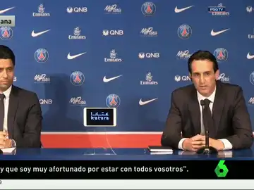 Emery en su presentación como técnico del PSG Emery en su presentación como técnico del PSG