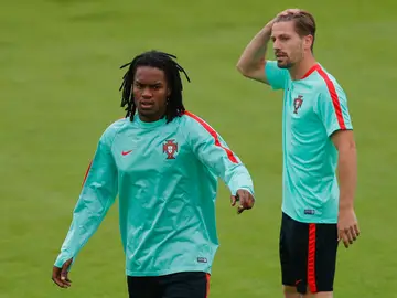 Renato Sánchez, en un entrenamiento con Portugal Renato Sánchez, en un entrenamiento con Portugal