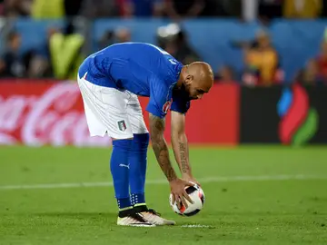 Simone Zaza, antes de lanzar el penalti ante Alemania Simone Zaza, antes de lanzar el penalti ante Alemania