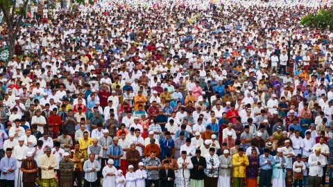 Celebraci&oacute;n del fin del Ramad&aacute;n en Indonesia