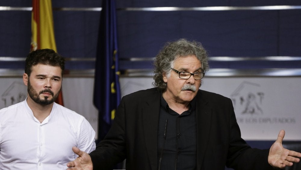 Joan Tardá durante la rueda de prensa