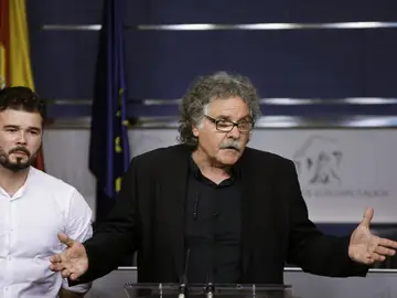 Joan Tardá durante la rueda de prensa Joan Tardá durante la rueda de prensa