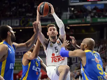 Rudy Fernández, en un partido del Real Madrid en la Euroliga Rudy Fernández, en un partido del Real Madrid en la Euroliga