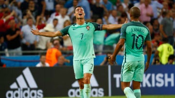 Cristiano celebra el pase de Portugal a la final