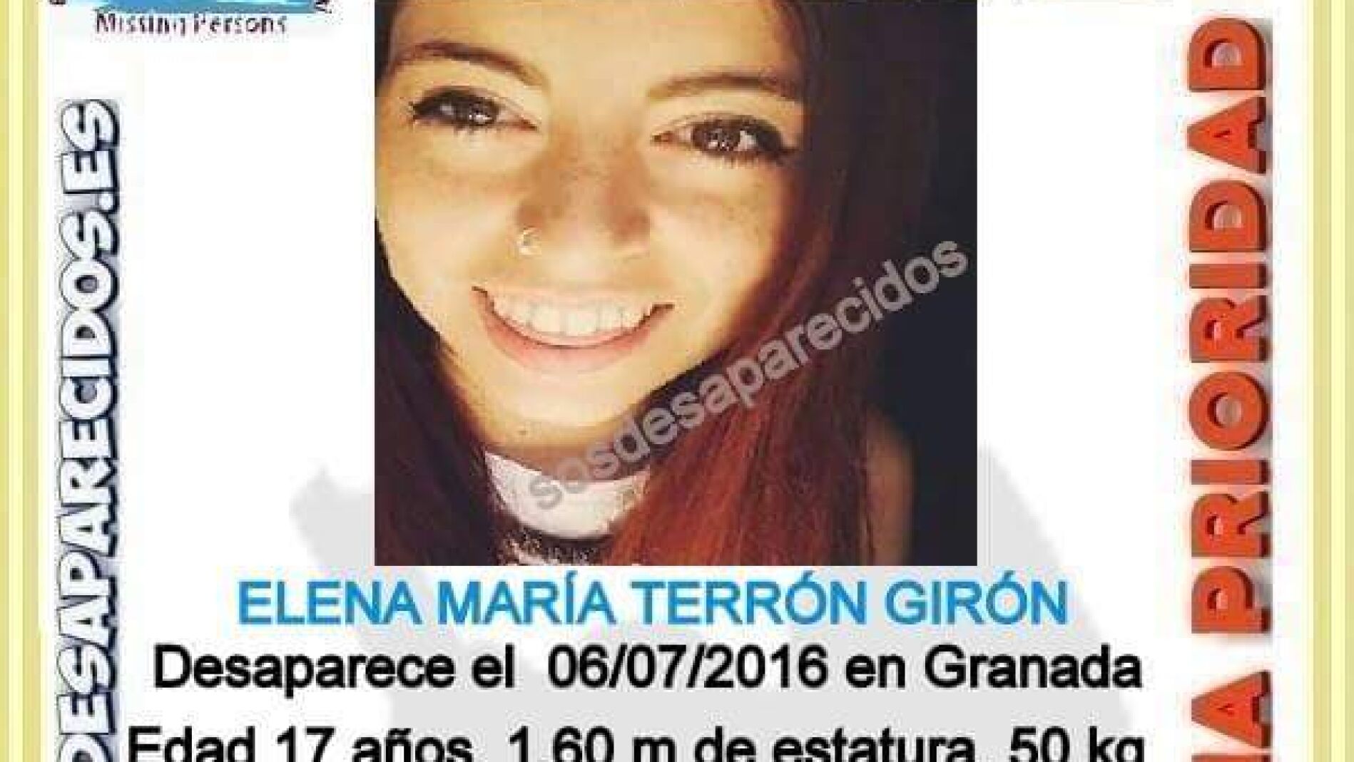 Imagen de la joven desaparecida difundida por la Guardia Civil.