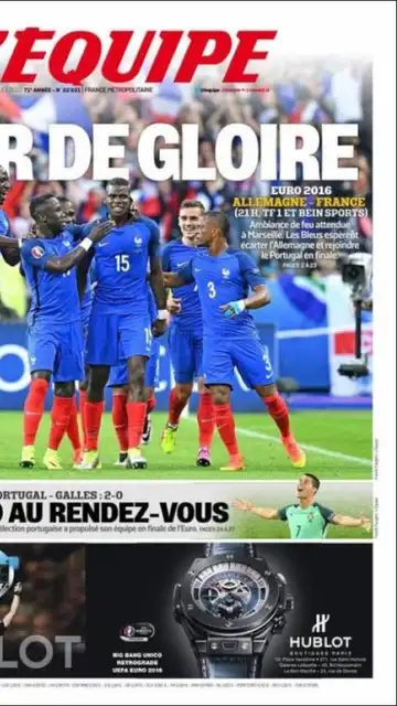Portada de 'L E'quipe' Portada de 'L E'quipe'