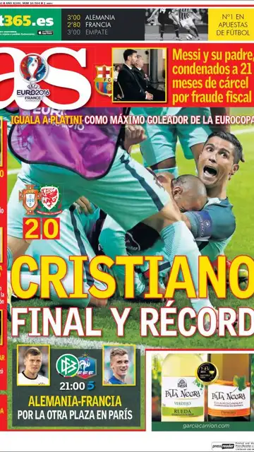Portada del diario 'AS' Portada del diario 'AS'