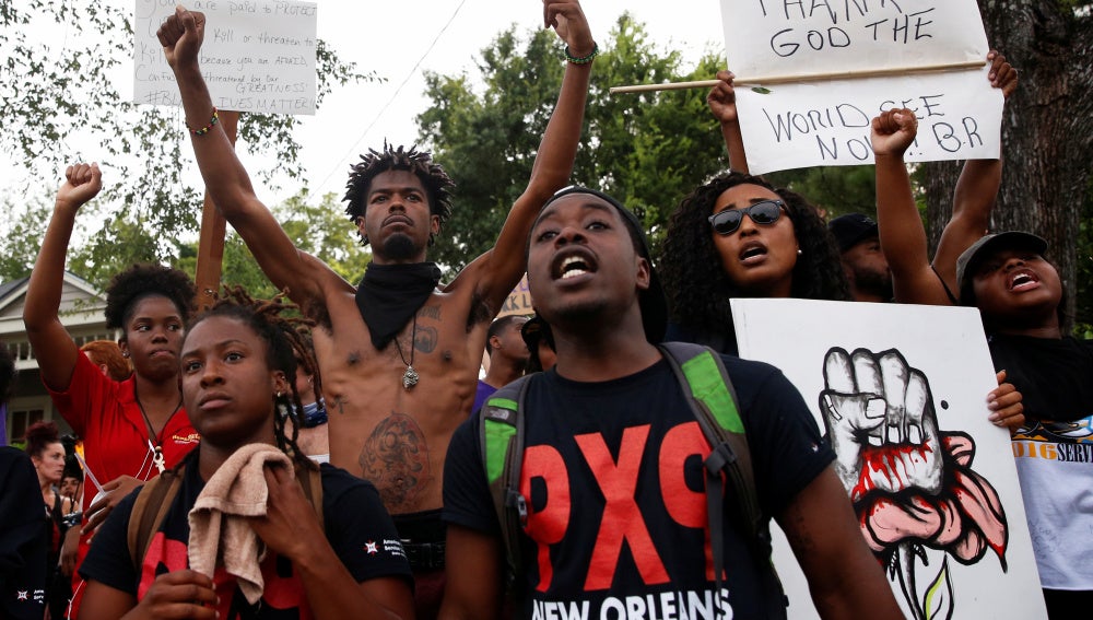 Manifestantes en Baton Rouge