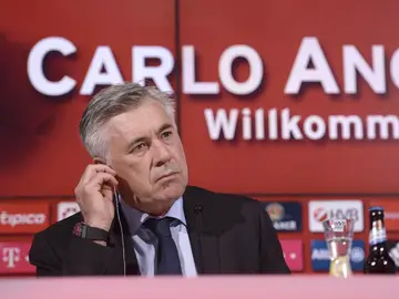 Ancelotti en su presentación como técnico del Bayern Ancelotti en su presentación como técnico del Bayern
