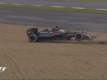 Trompo de Alonso en el GP de Gran Bretaña