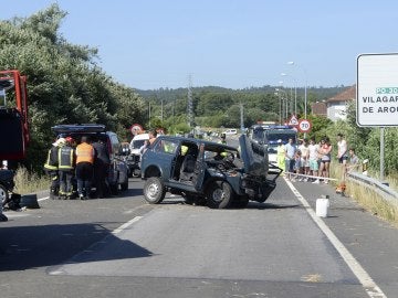 Un accidente de tráfico en Pontevedra 