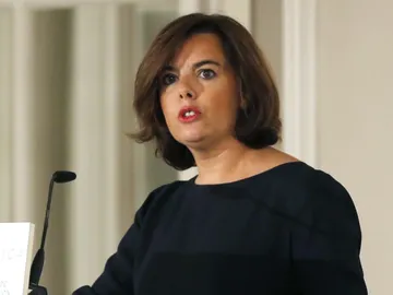 La vicepresidenta del Gobierno en funciones, Soraya Sáenz de Santamaría La vicepresidenta del Gobierno en funciones, Soraya Sáenz de Santamaría