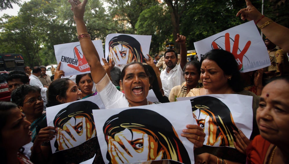 Imagen de archivo de una protesta contra las violaciones en la India