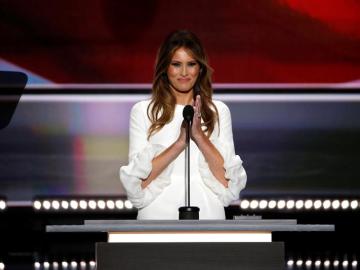 La mujer del magnate, Melania Trump.