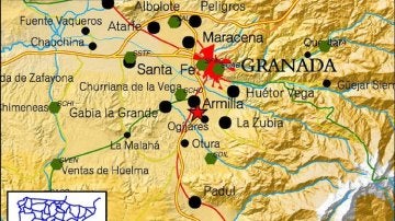 Epicentro del terremoto de Granada.