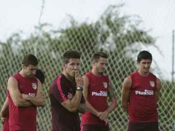 Simeone, en la pretemporada del Atlético Simeone, en la pretemporada del Atlético