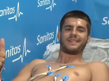 Morata, pasando el reconocimiento médico Morata, pasando el reconocimiento médico