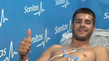 Morata, pasando el reconocimiento médico