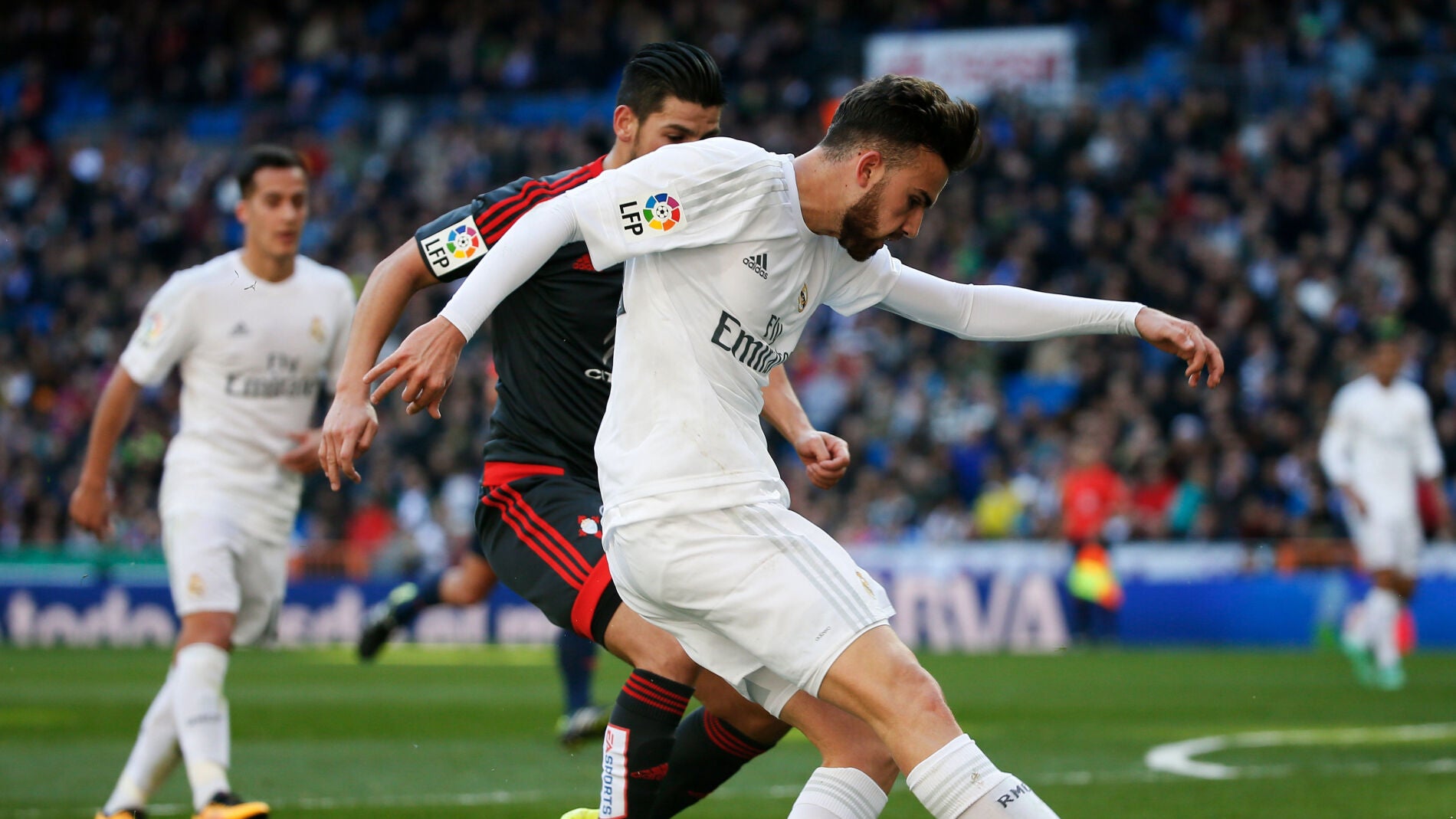 Borja Mayoral, en un partido del Real Madrid