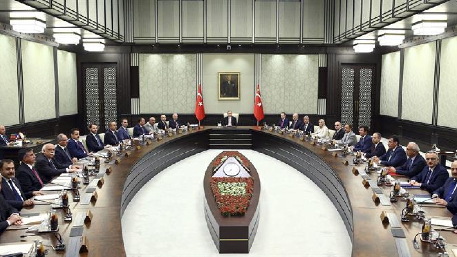 El presidente de Turqu&iacute;a en plena reuni&oacute;n en Ankara