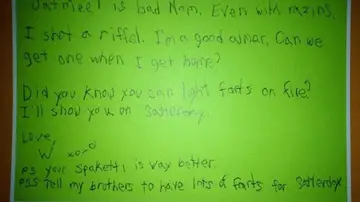 Carta del niño. Carta del niño.