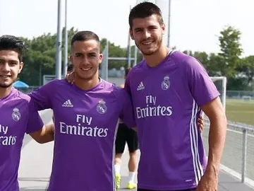 Morata junto a Lucas Vázquez y Sergio Díaz Morata junto a Lucas Vázquez y Sergio Díaz