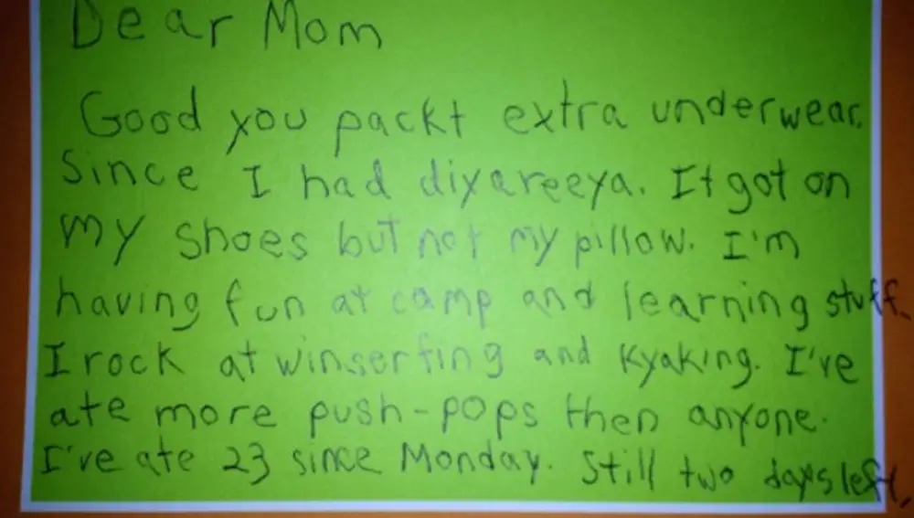 Carta del niño. Carta del niño.