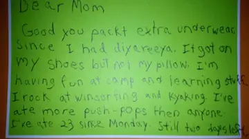 Carta del niño. Carta del niño.