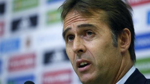Julen Lopetegui, en rueda de prensa