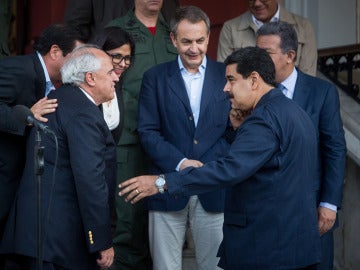 Nicolás Maduro tras su reunión con los exmandatarios internacionales