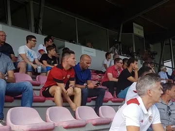 Gameiro, con Monchi Gameiro, con Monchi