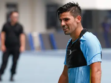 Nolito, en el entrenamiento del Manchester City Nolito, en el entrenamiento del Manchester City
