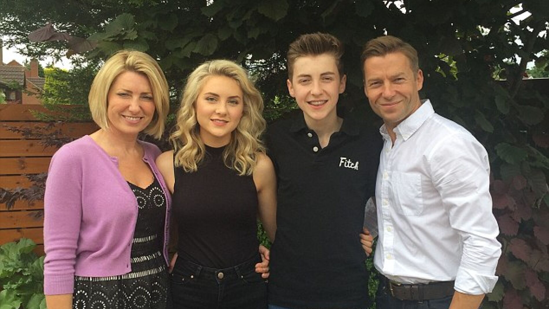 Andrea Henson posa con su familia.