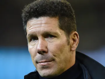 Simeone en el partido ante el Tottenham Simeone en el partido ante el Tottenham