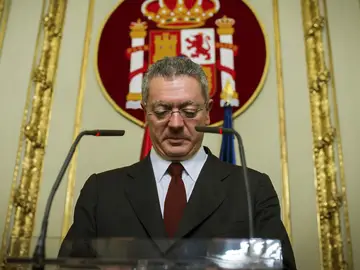Momento en el que Gallardón presentó su dimisión Momento en el que Gallardón presentó su dimisión