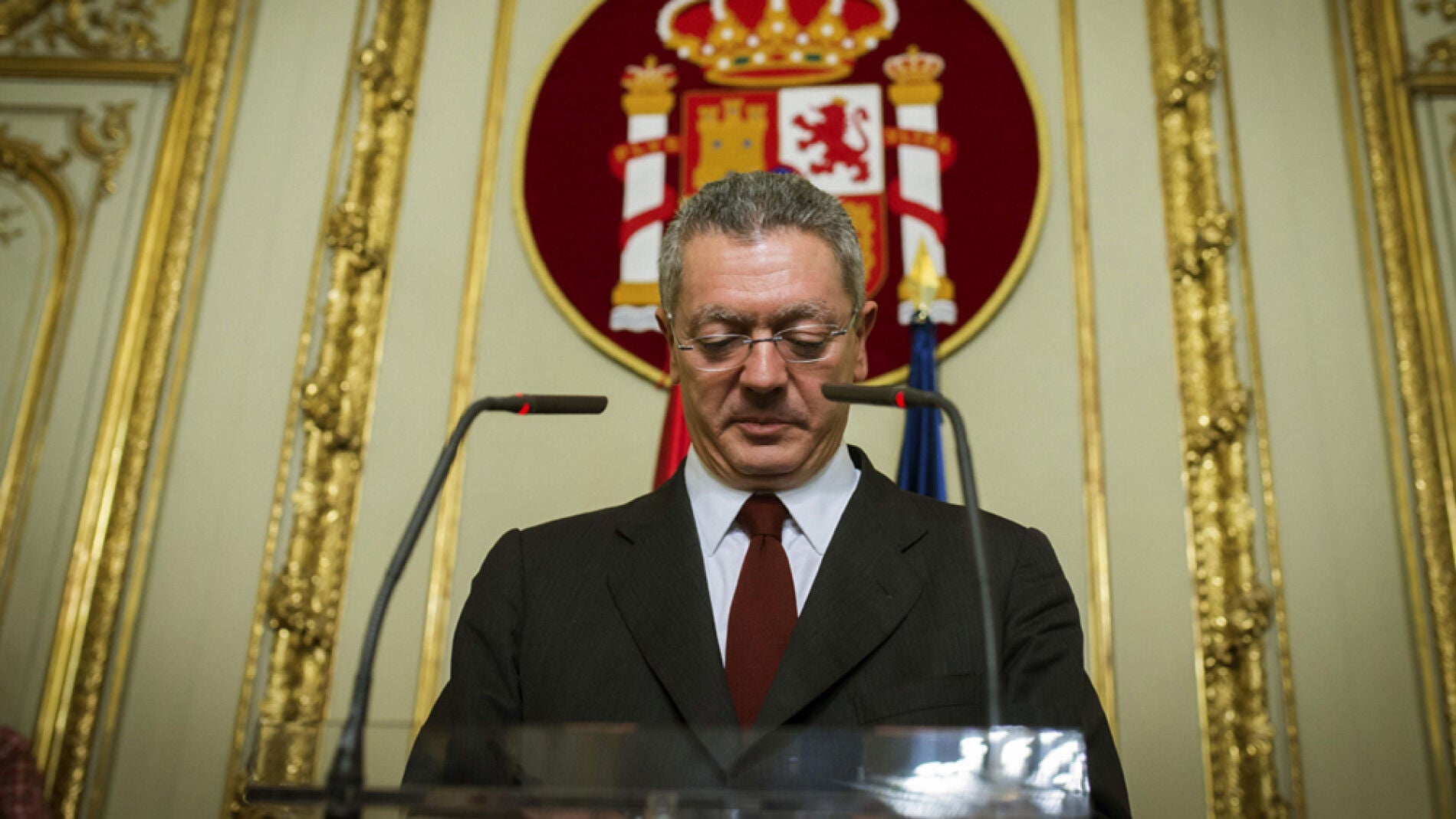 Momento en el que Gallard&oacute;n present&oacute; su dimisi&oacute;n