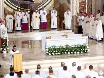 El Papa Francisco en el santuario de Juan Pablo II El Papa Francisco en el santuario de Juan Pablo II