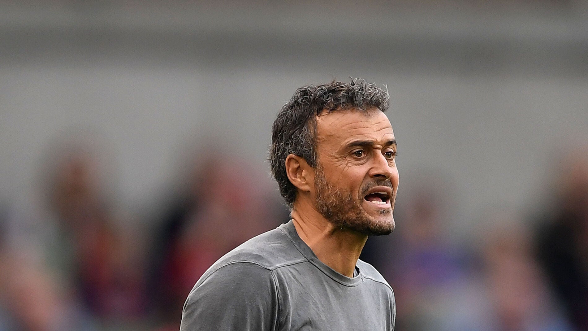 Luis Enrique, durante el amistoso C&eacute;ltic de Glasgow-Barcelona