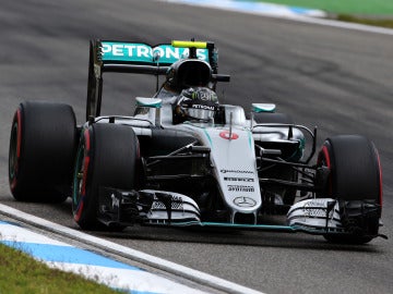 Nico Rosberg en el trazado de Hockenheim