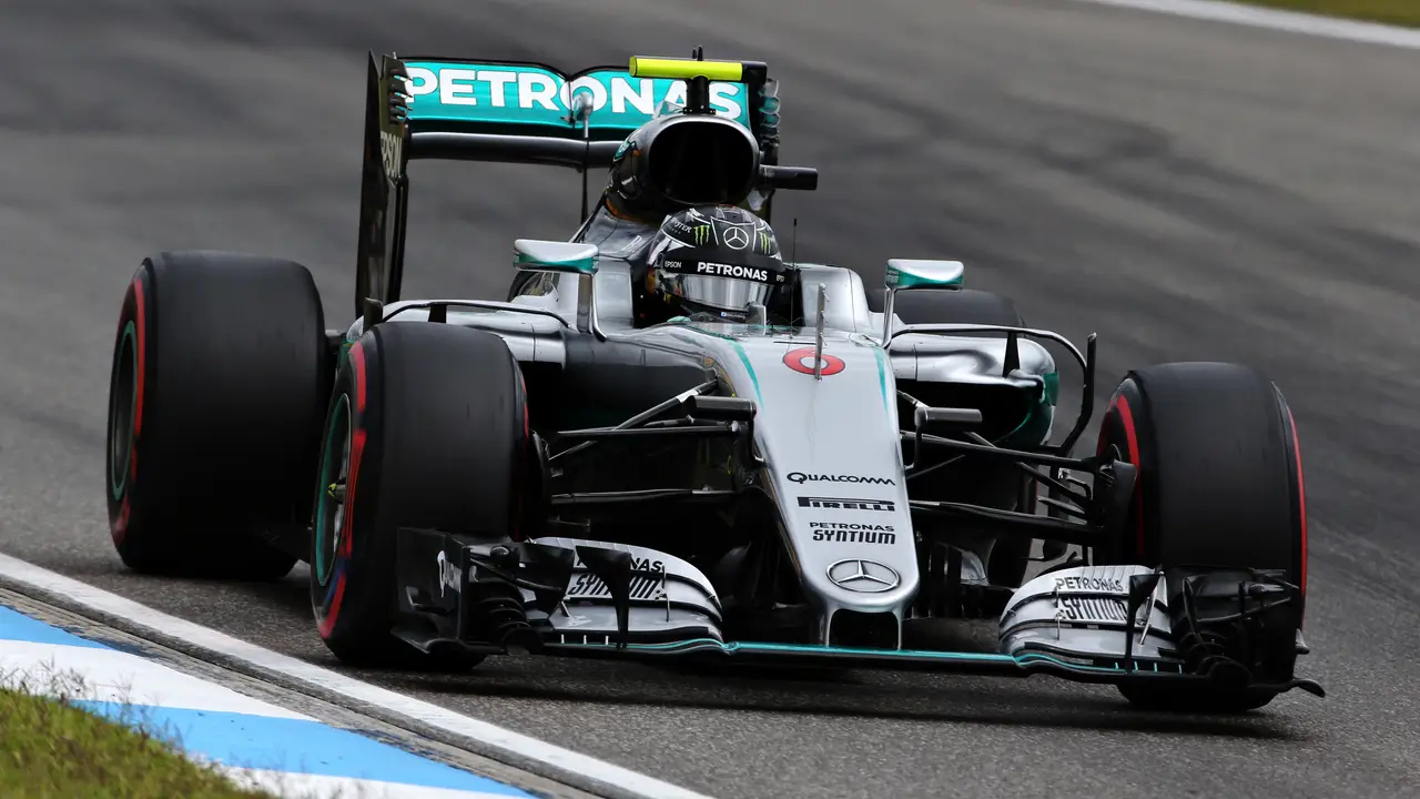 Nico Rosberg en el trazado de Hockenheim