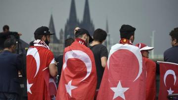 Manifestación en Colonia a favor de Erdogan.