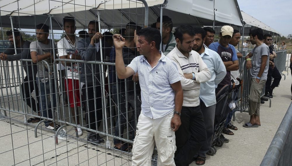 Refugiados sirios en Grecia.