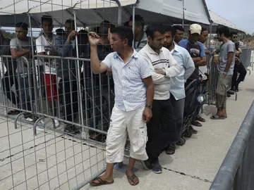 Refugiados sirios en Grecia. Refugiados sirios en Grecia.