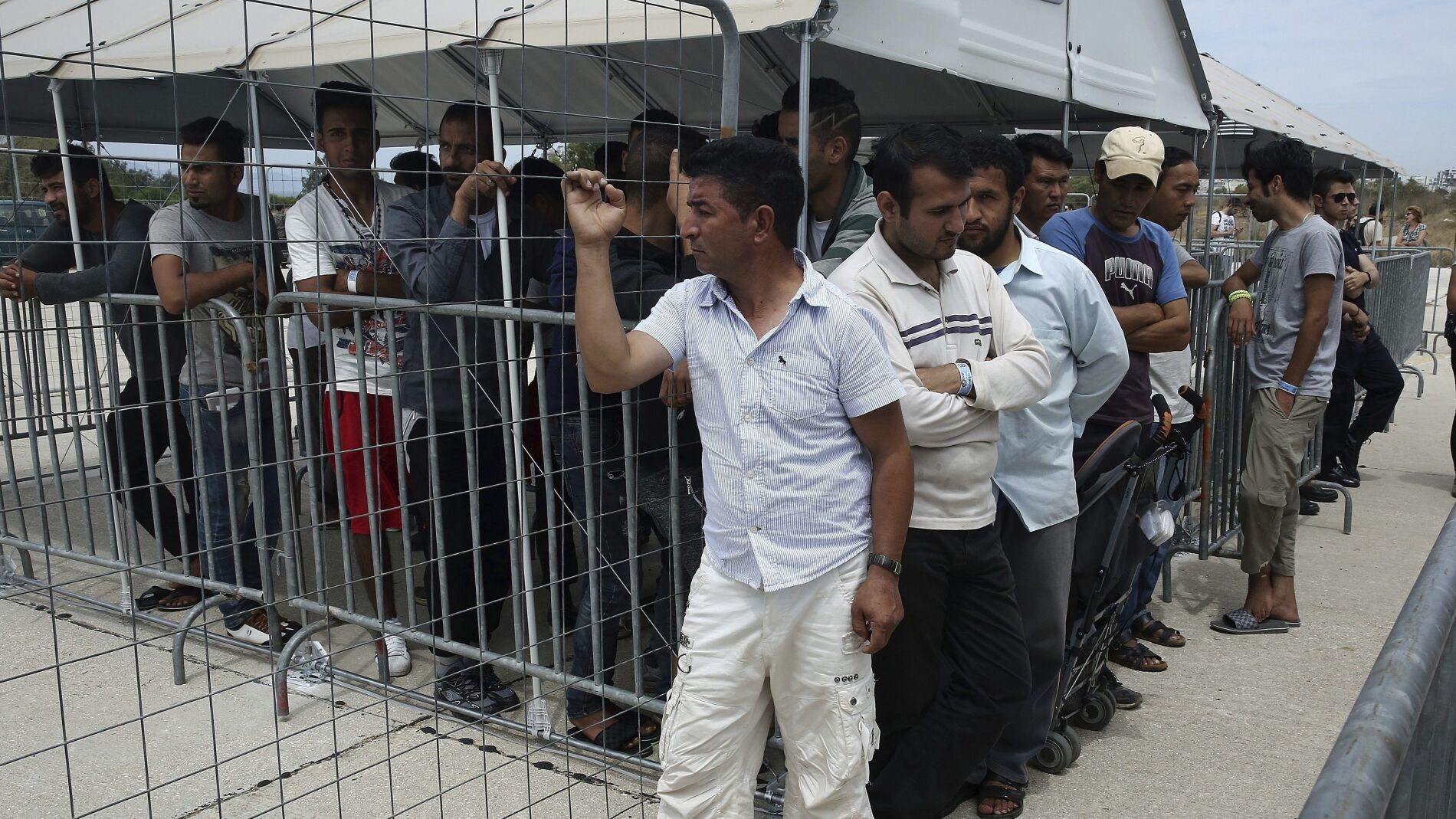 Refugiados sirios en Grecia.