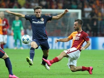 Atlético y Galatasaray en un partido de Champions